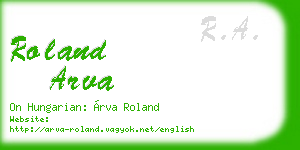roland arva business card