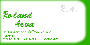 roland arva business card